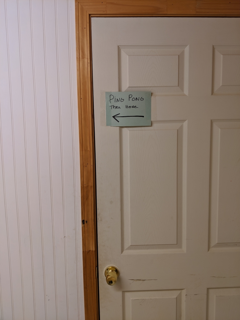 Ping pong sounds fun, right?
Just step through here.
