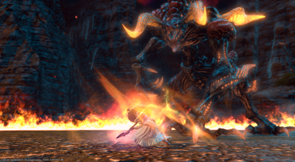 Ifrit getting the beatdown
